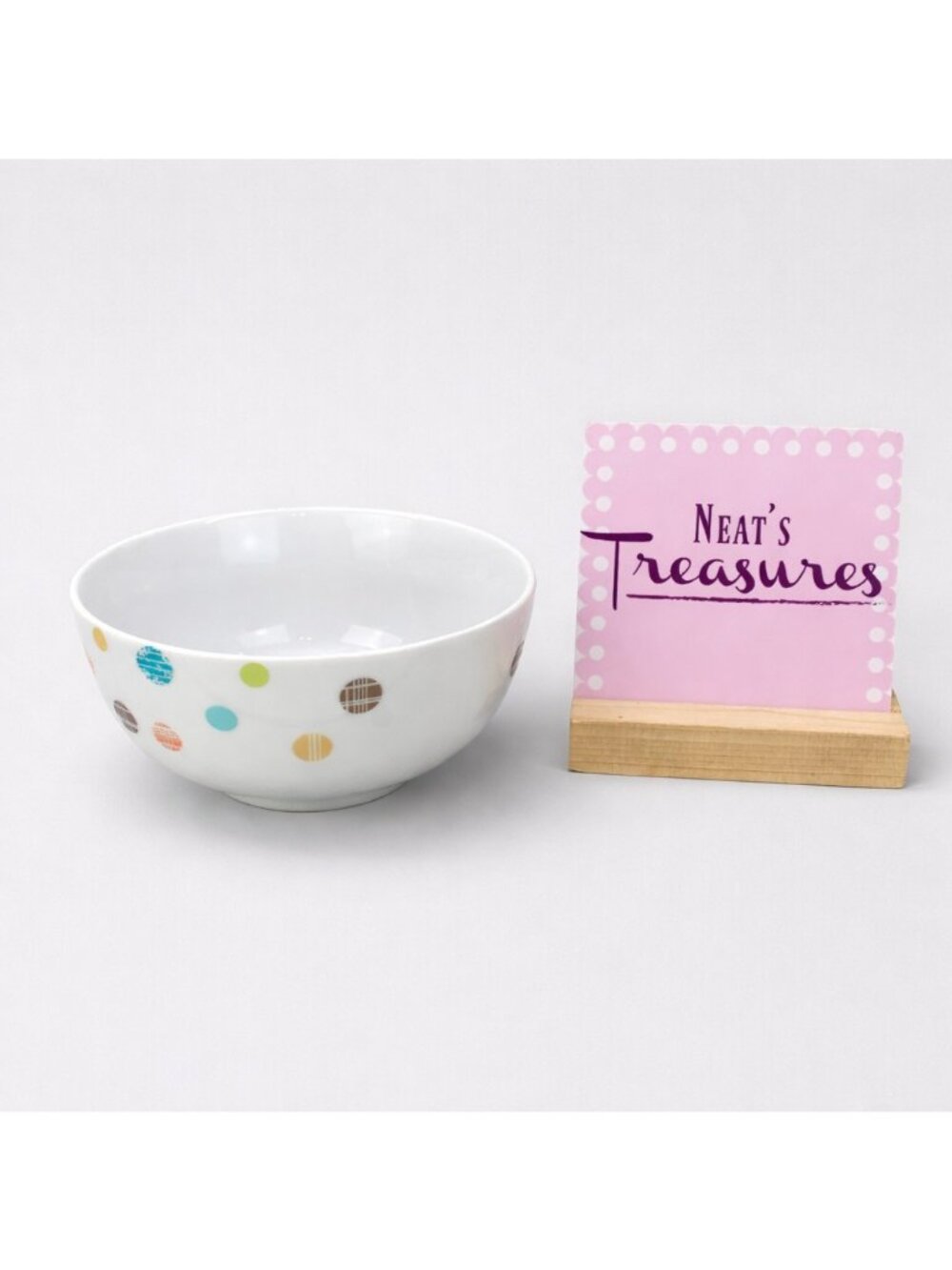 Corsica CHELSEA  Multicolor Geometric Dots Square Porcelain Soup Cereal Bowl